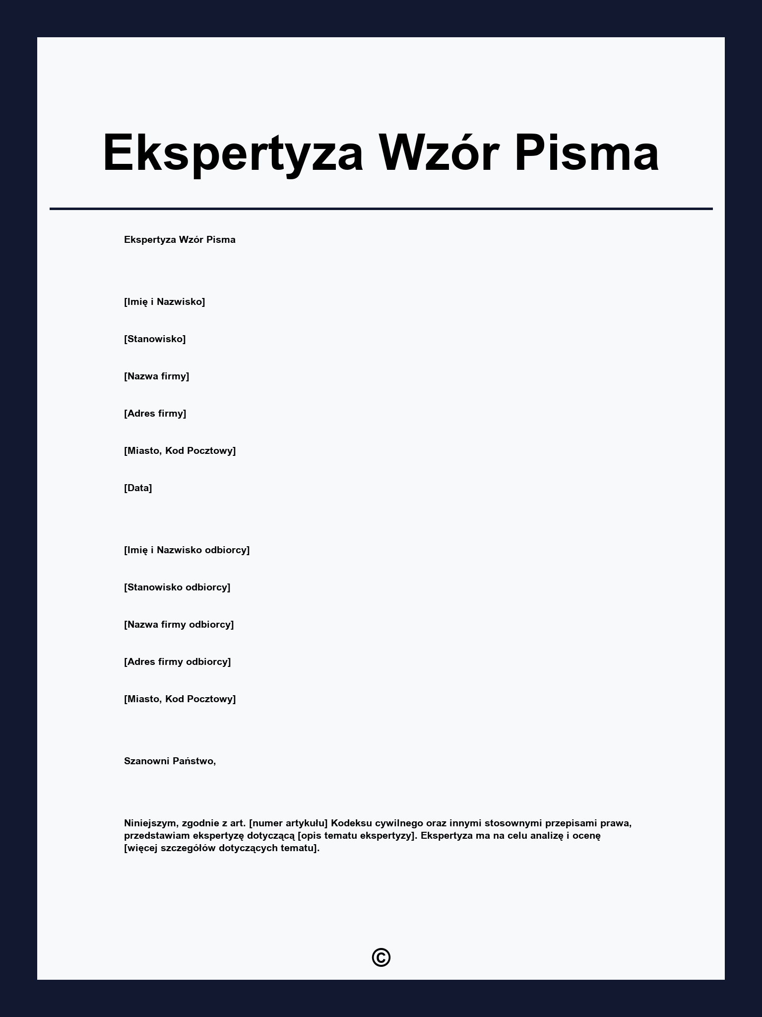 Ekspertyza Wzór Pisma